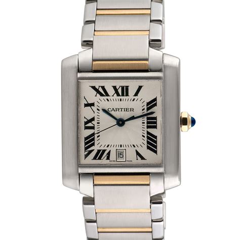 gold cartier tank francaise|cartier tank francaise pre owned.